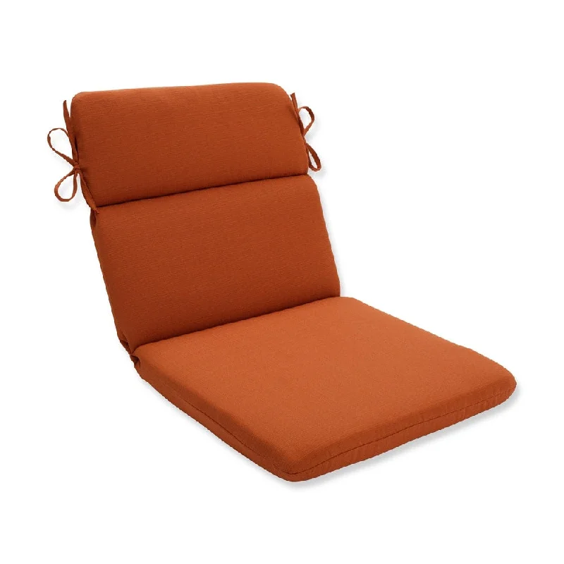 Overstock Pillow Perfect Burnt Orange Outdoor Cinnabar Rounded Chair Cushion