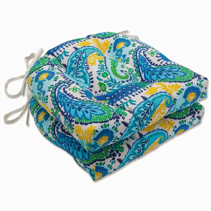 Special Price Pillow Perfect Outdoor Amalia Paisley Blue Reversible Chair Pad (Set of 2) - 15.5 X 16 X 4 - 15.5 X 16 X 4 Special Price Pillow Perfect Outdoor Amalia Paisley Blue Reversible Chair Pad (Set of 2) - 15.5 X 16 X 4 - 15.5 X 16 X 4