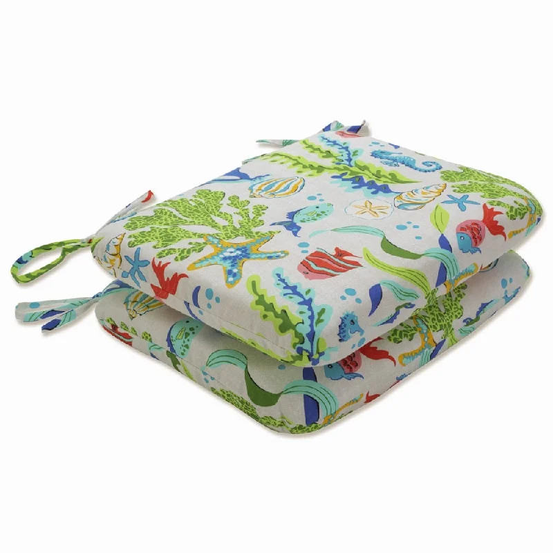 Early Access Pillow Perfect Outdoor Coral Bay Blue Rounded Corners Seat Cushion (Set of 2) - 15.5 X 18.5 X 3 - 15.5 X 18.5 X 3 Early Access Pillow Perfect Outdoor Coral Bay Blue Rounded Corners Seat Cushion (Set of 2) - 15.5 X 18.5 X 3 - 15.5 X 18.5 X 3