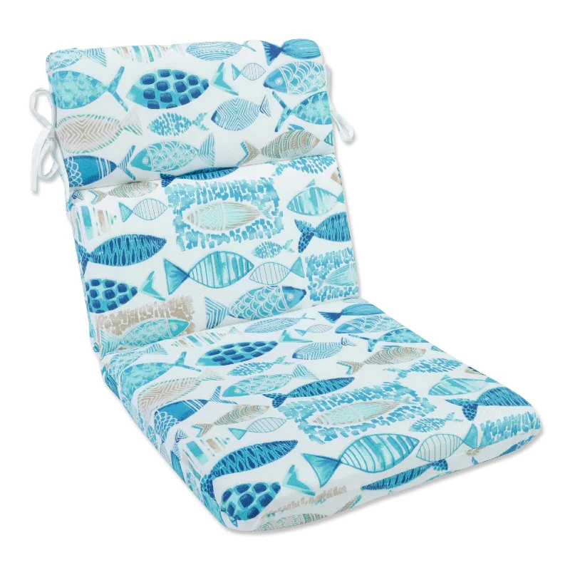 Deal Dash Pillow Perfect Outdoor Hooked Seaside Blue Rounded Corners Chair Cushion - 40.5 X 21 X 3 - 40.5 X 21 X 3 Deal Dash Pillow Perfect Outdoor Hooked Seaside Blue Rounded Corners Chair Cushion - 40.5 X 21 X 3 - 40.5 X 21 X 3