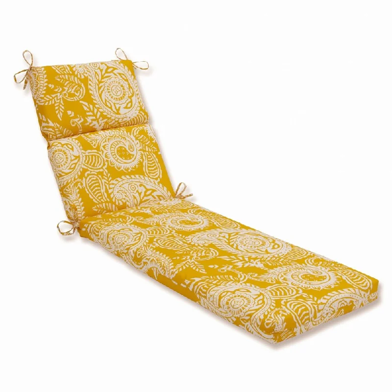 Best Bargains Pillow Perfect Outdoor/ Indoor Addie Egg Yolk Chaise Lounge Cushion