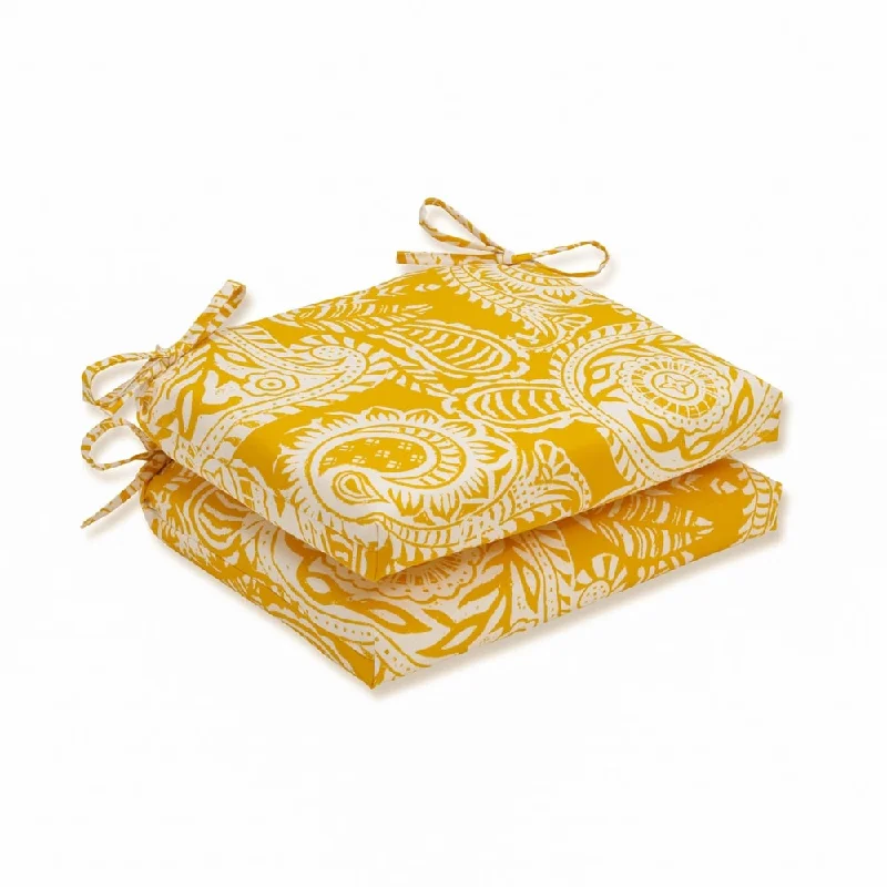 Final Markdown Pillow Perfect Outdoor/ Indoor Addie Egg Yolk Squared Corners Seat Cushion (Set of 2) Final Markdown Pillow Perfect Outdoor/ Indoor Addie Egg Yolk Squared Corners Seat Cushion (Set of 2)