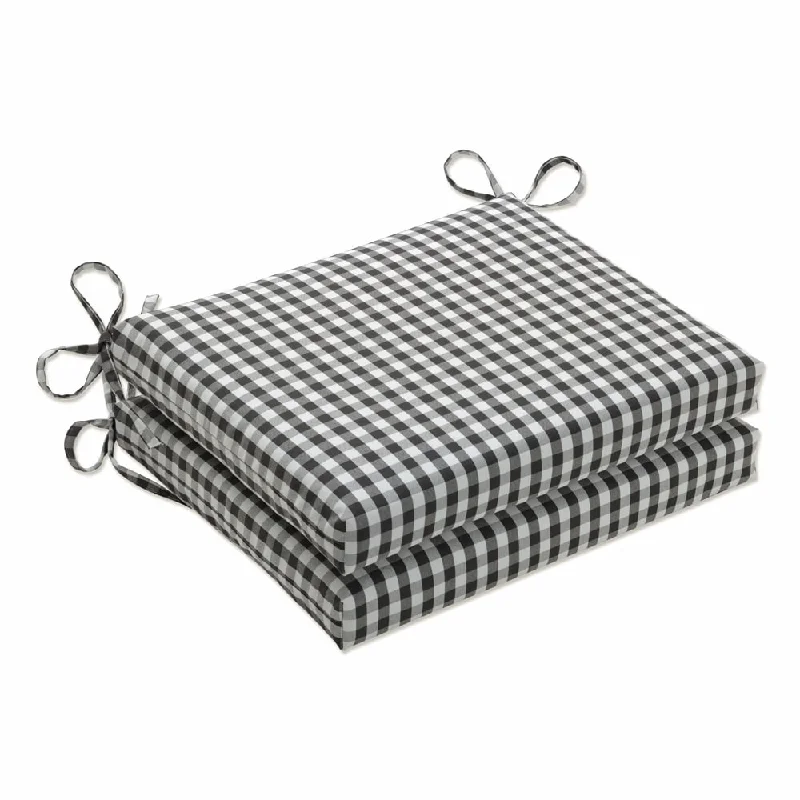 Limited Availability Pillow Perfect Outdoor | Indoor Dawson Pewter Seat Cushion 18.5 X 16 X 3