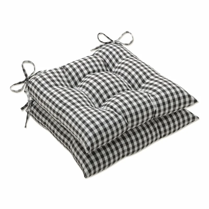 Stock Up and Save Pillow Perfect Outdoor | Indoor Dawson Pewter Wrought Iron Seat Cushion (Set of 2) 19 X 18.5 X 5