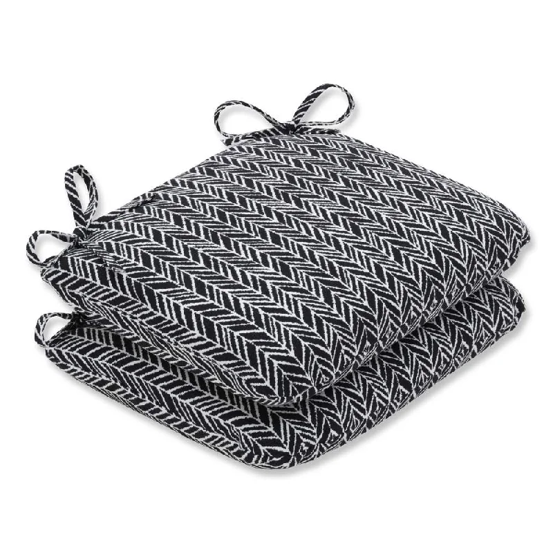 The Best Prices Pillow Perfect Outdoor/ Indoor Herringbone Night Rounded Corners Seat Cushion (Set of 2) The Best Prices Pillow Perfect Outdoor/ Indoor Herringbone Night Rounded Corners Seat Cushion (Set of 2)