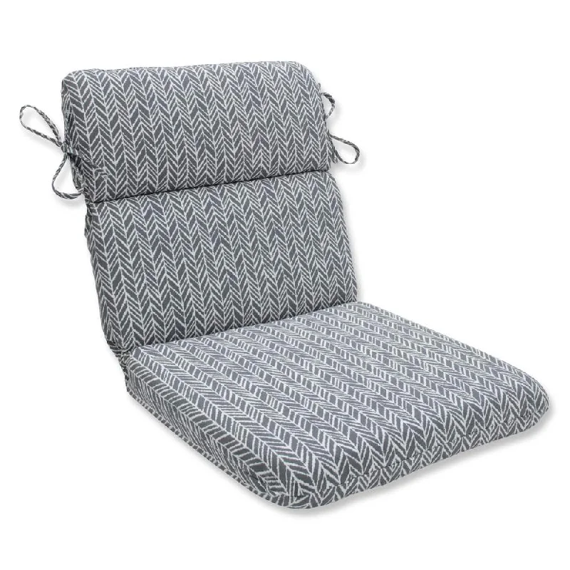 Seasonal Sale Pillow Perfect Outdoor/ Indoor Herringbone Slate Rounded Corners Chair Cushion