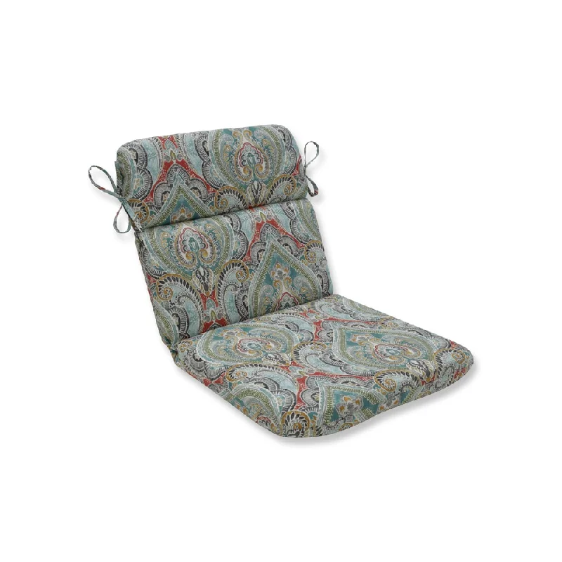 Special Savings Pillow Perfect Outdoor / Indoor Pretty Witty Reef Blue Rounded Corners Chair Cushion