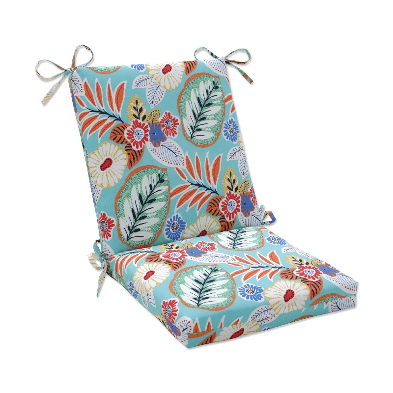 Epic Deals Pillow Perfect Outdoor Marlow Aqua Squared Corners Chair Cushion - 36.5 X 18 X 3 - 36.5 X 18 X 3 Epic Deals Pillow Perfect Outdoor Marlow Aqua Squared Corners Chair Cushion - 36.5 X 18 X 3 - 36.5 X 18 X 3