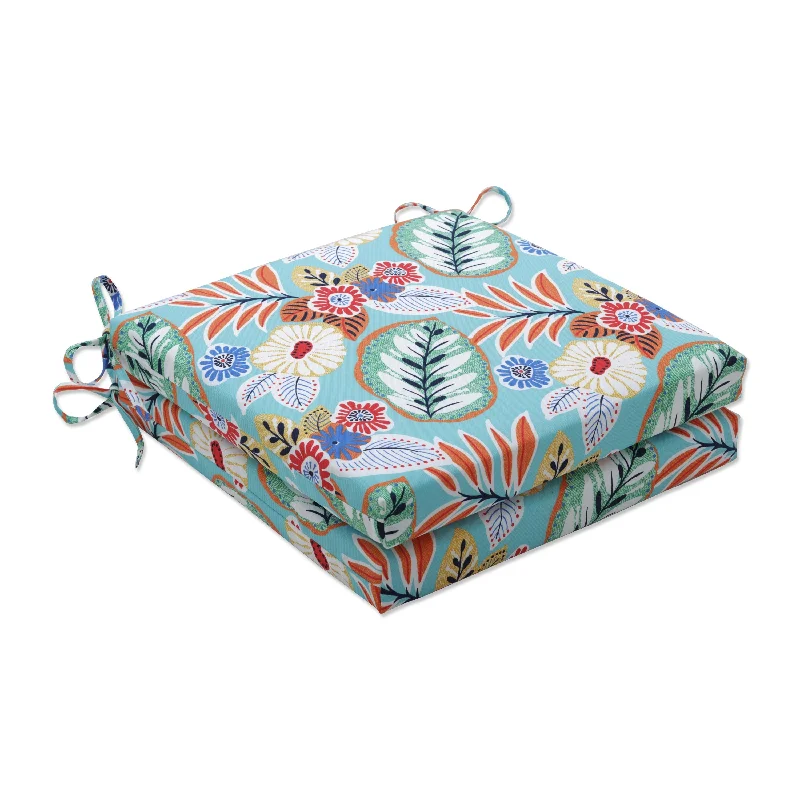 Epic Deals Pillow Perfect Outdoor Marlow Aqua Squared Corners Seat Cushion 20x20x3 (Set of 2) - 20 X 20 X 3 - 20 X 20 X 3 Epic Deals Pillow Perfect Outdoor Marlow Aqua Squared Corners Seat Cushion 20x20x3 (Set of 2) - 20 X 20 X 3 - 20 X 20 X 3