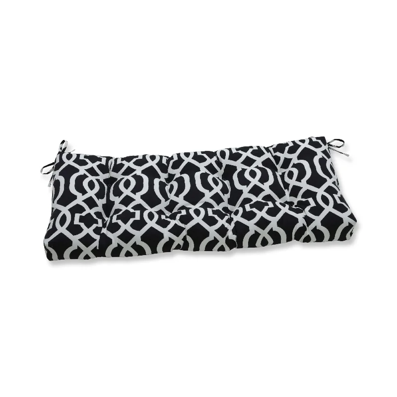 Fantastic Offers Pillow Perfect Outdoor New Geo Black/White Blown Bench Cushion