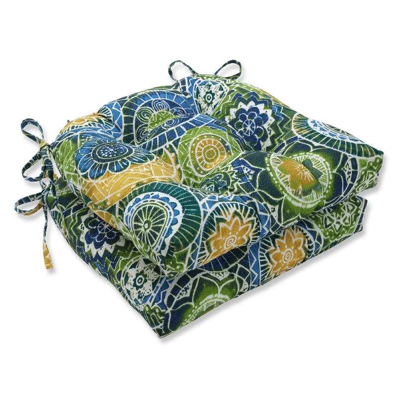 Price Reduction Pillow Perfect Outdoor Omnia Lagoon Deluxe Tufted Chairpad (Set of 2) - 17 X 17.5 X 4 - 17 X 17.5 X 4 Price Reduction Pillow Perfect Outdoor Omnia Lagoon Deluxe Tufted Chairpad (Set of 2) - 17 X 17.5 X 4 - 17 X 17.5 X 4