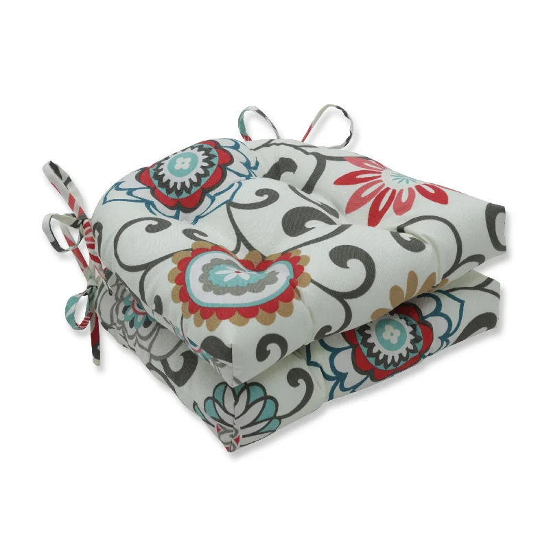 Daily Deals Pillow Perfect Outdoor Pom Pom Play Peachtini Deluxe Tufted Chairpad (Set of 2) - 17 X 17.5 X 4 - 17 X 17.5 X 4 Daily Deals Pillow Perfect Outdoor Pom Pom Play Peachtini Deluxe Tufted Chairpad (Set of 2) - 17 X 17.5 X 4 - 17 X 17.5 X 4