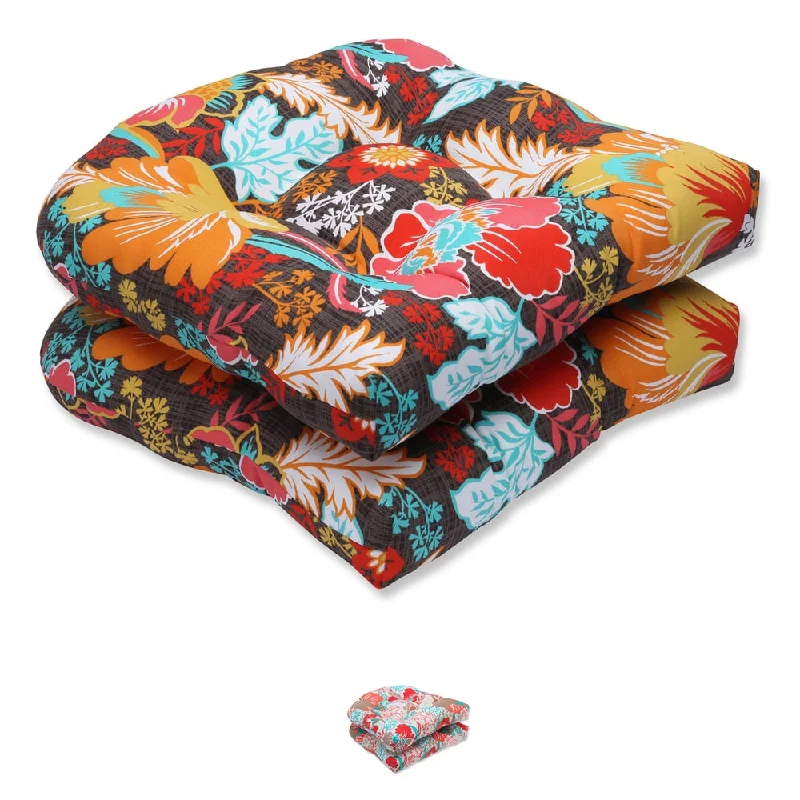 Daily Specials Pillow Perfect Outdoor Suzanne Wicker Seat Cushion (Set of 2)
