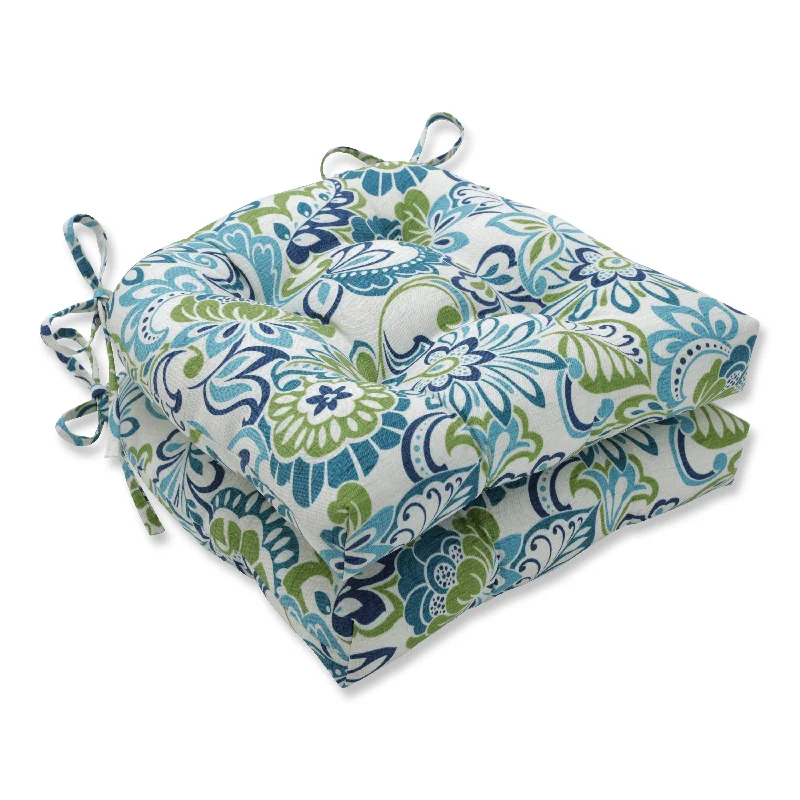 Early Bird Discount Pillow Perfect Outdoor Zoe Mallard Deluxe Tufted Chairpad (Set of 2) - 17 X 17.5 X 4 - 17 X 17.5 X 4