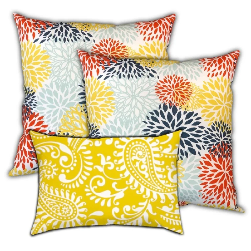 Price Drop Pineapple Swirls Indoor/Outdoor, Zippered Pillow Cover, Set of 2 Large & 1 Lumbar, Seafoam, Orange, Yellow Price Drop Pineapple Swirls Indoor/Outdoor, Zippered Pillow Cover, Set of 2 Large & 1 Lumbar, Seafoam, Orange, Yellow