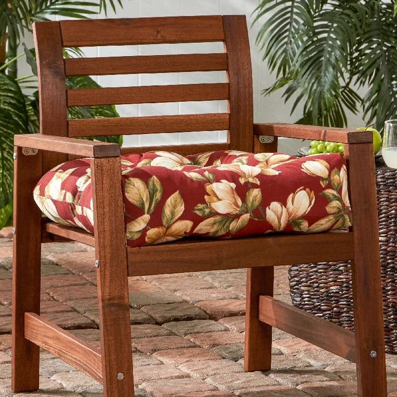 Limited Quantity Roma Floral 20-inch Outdoor Chair Cushion by Greendale Home Fashions - 20w x 20l