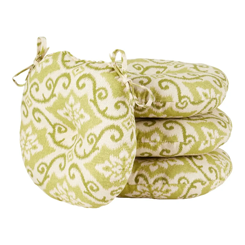 The Best Prices Shoreham Green Ikat 15-inch Round Outdoor Bistro Chair Cushion (Set of 4) The Best Prices Shoreham Green Ikat 15-inch Round Outdoor Bistro Chair Cushion (Set of 4)