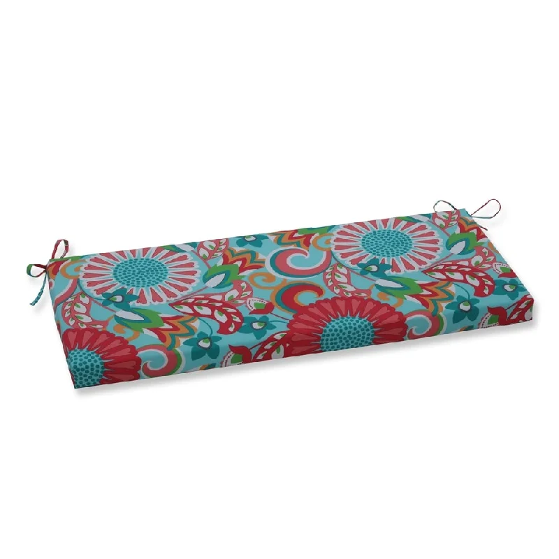 Value Deals Sophia Turquoise/Coral Bench Cushion