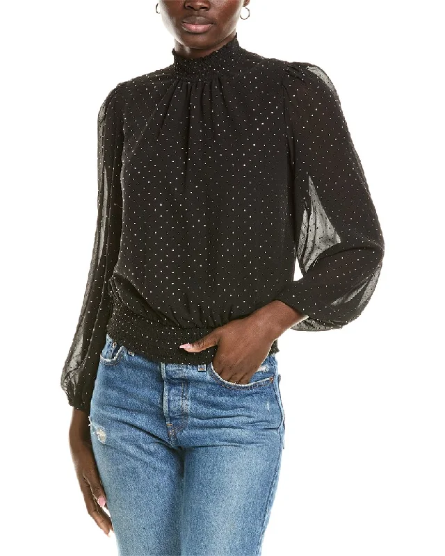 Deal Alert 1.STATE Mock Neck Open Back Blouse