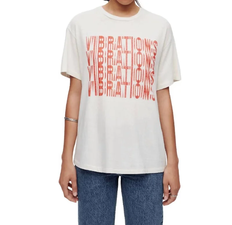 Overstock 90's Easy Tee Top In Vibrations Vintage White