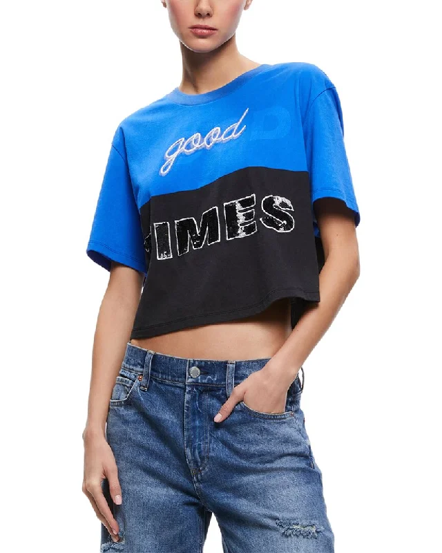 Price Cut alice + olivia Alissa Boxy Ringer T-Shirt