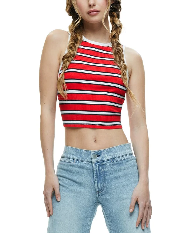 Overstock alice + olivia Andre Fitted Cropped Tank
