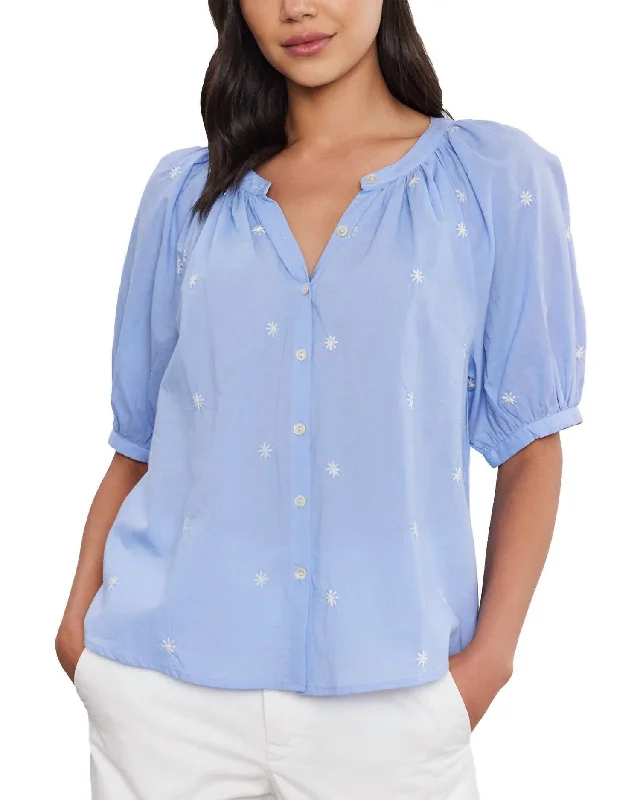 Price Rollback Amira Puff Sleeve Top In Mist