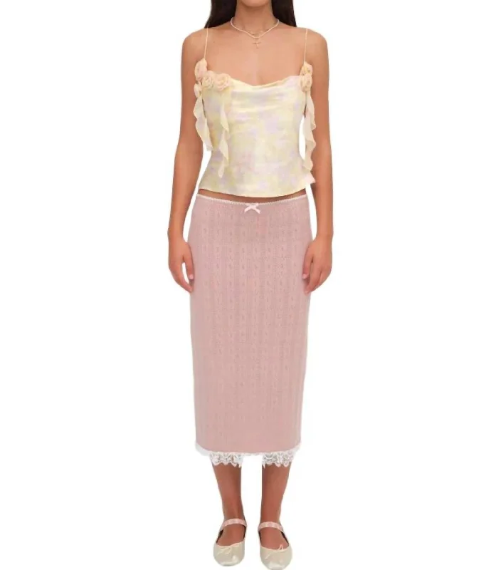 Special Savings Amora Floral Top In Yellow