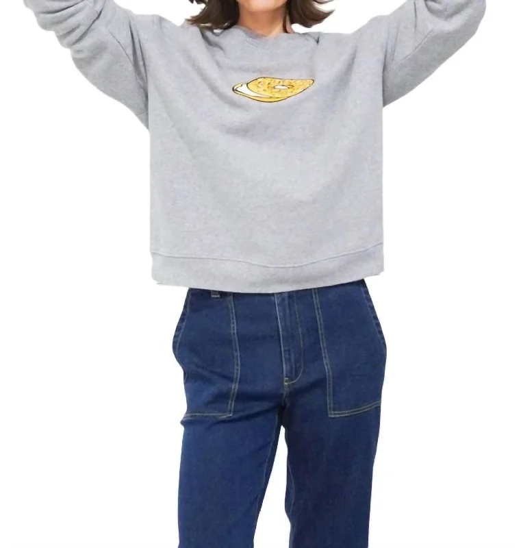 Best Seller Bagel Oversized Sweatshirt In Heather Grey
