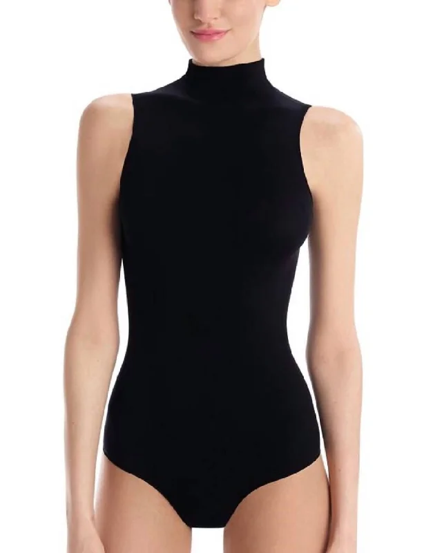 Clearance Event Ballet Mockneck Sleeveless Bodysuit In Black