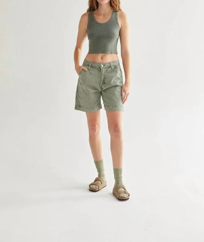 Year-End Sale Becca Crop Tank Top In Faded Olive