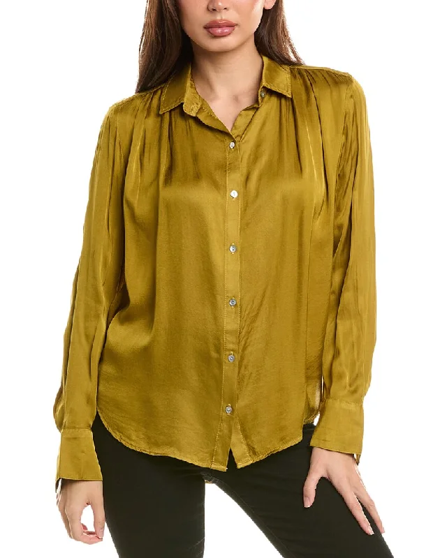Special Savings Bella Dahl Pleated Button Down Shirt