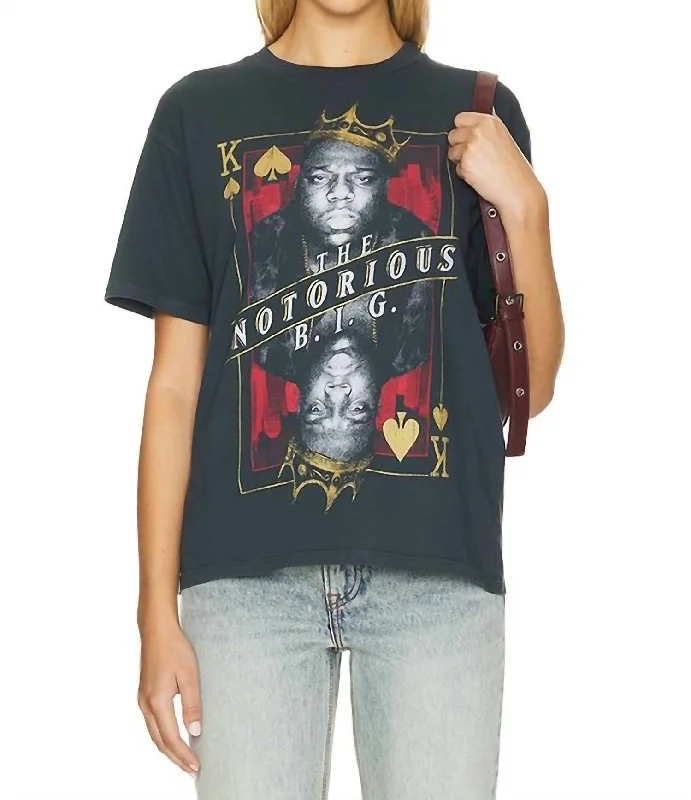 Extra Savings Biggie King Of Spades Weekend Tee In Vintage Black