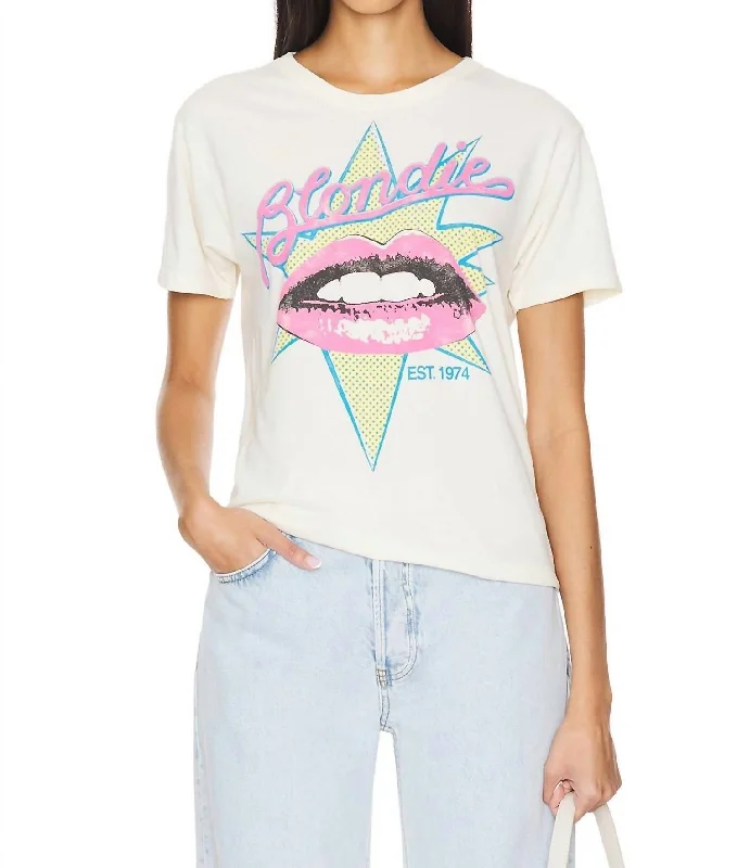YEAR-End Clearance Blondie Est. 1974 Solo Tee In Stone Vintage