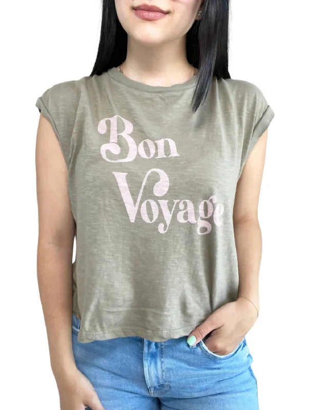 Closeout Bon Voyage Muscle Tank Top In Green