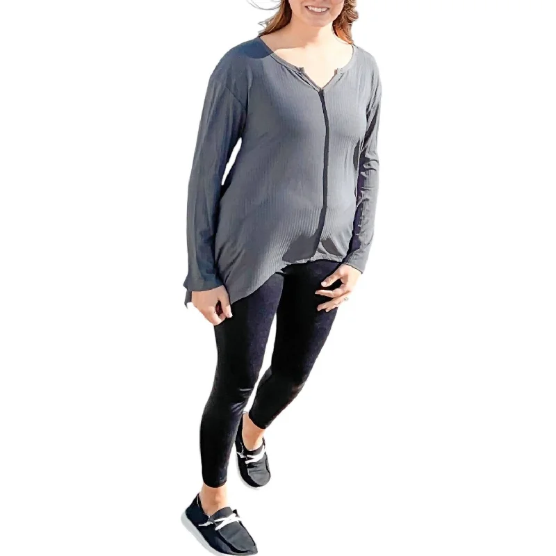 Crazy Deals Casual Top In Grey