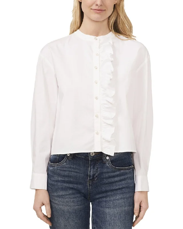 Savings Spectacular Cece Cropped Button Down Blouse