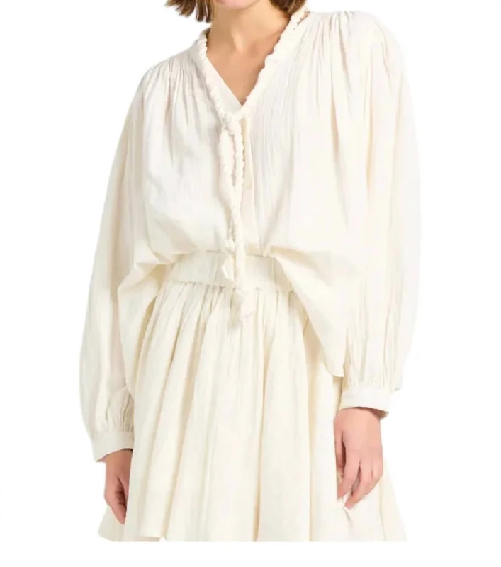 Seasonal Sale Chica Long-Sleeved Shirt In Off White