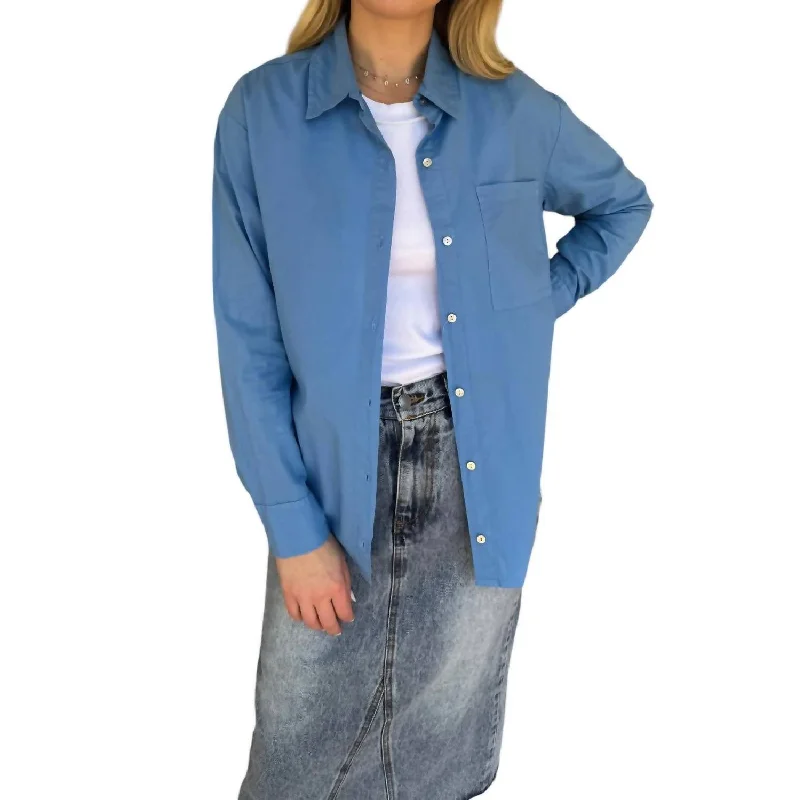 Online Only Classic Destinations Shirt In Azule