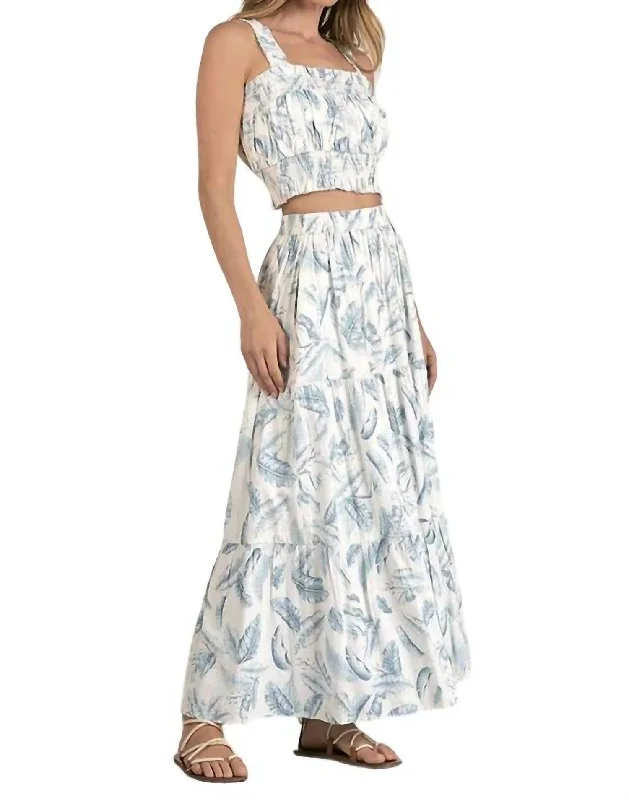 Markdown Madness Clearwater Crop Tank Top In Blue Lima