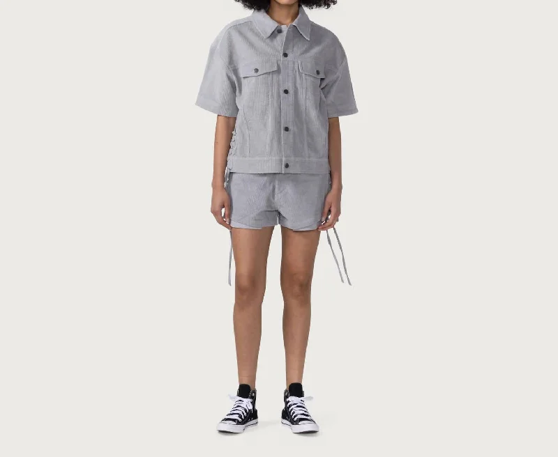 Weekend Special Cord Jacket In Stone