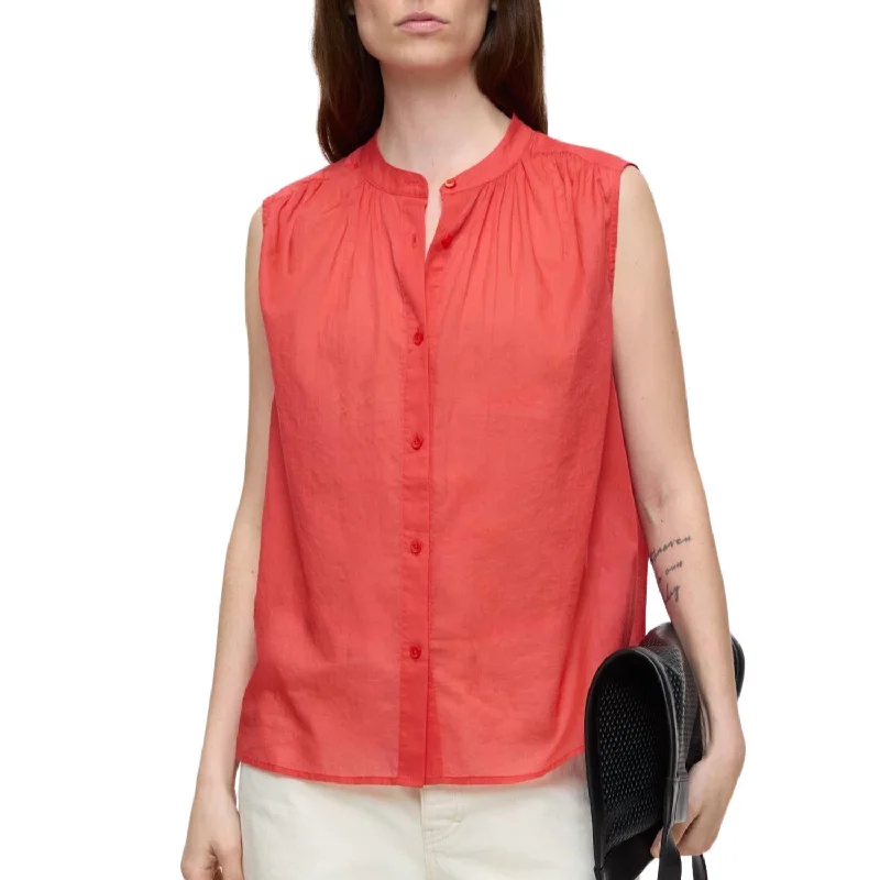 Blowout Sale Cotton Voile Blouse In Arabiata