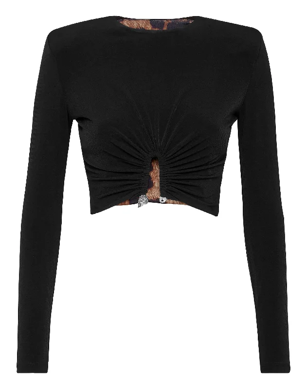 Deep Discounts Cropped Top LS