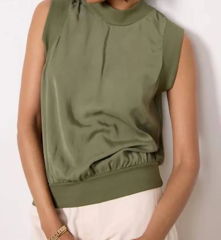 YEAR-End Clearance Dove Modal Muscle Top In Seaweed