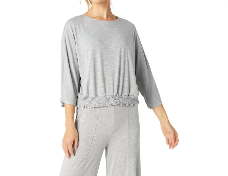 Overstock Sale Easy Days Scrunch Top In Grey