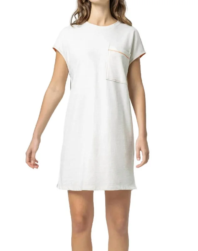 Price Cut Easy Pocket Tunic Dress In Gardenia