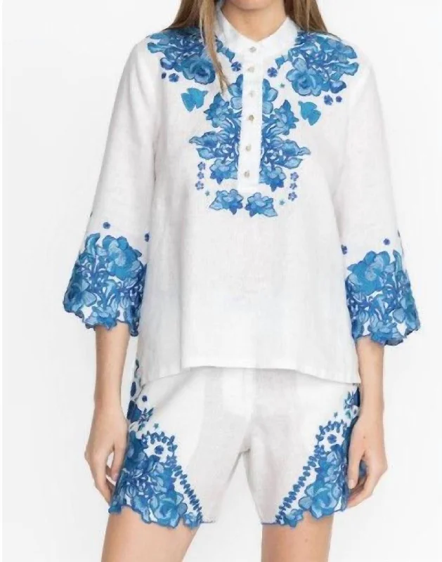 YEAR-End Clearance Elly Blouse Camilla In White