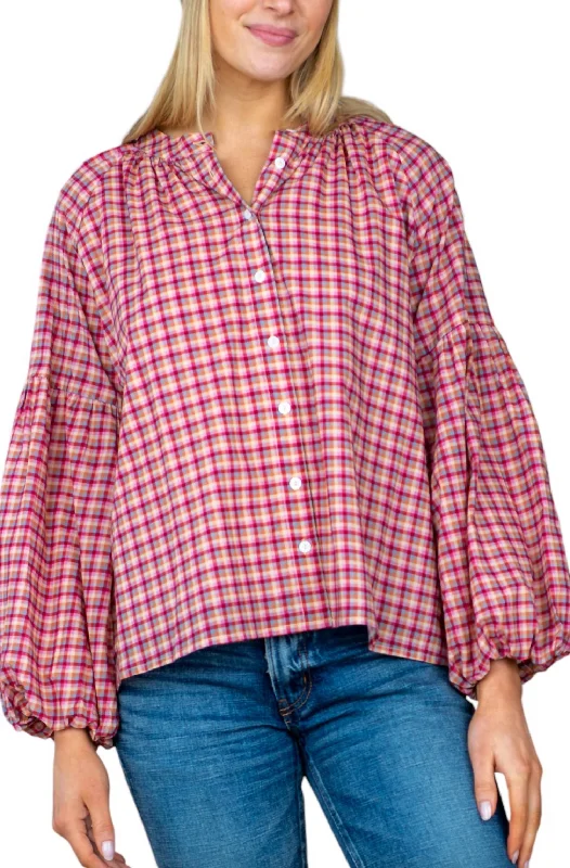 Customer Appreciation Sale Emory Top In Big Sky Plaid