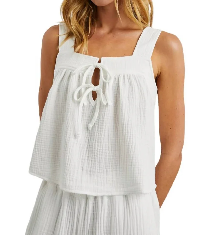 Act Fast Enya Top In White