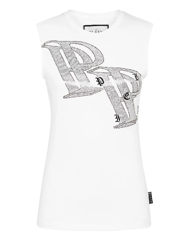 New Deals Full Strass Tank Top Wire Frame